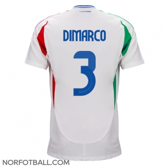 Billige Fotballdrakt Italia Federico Dimarco #3 Replika Bortedrakt EM 2024 Kortermet